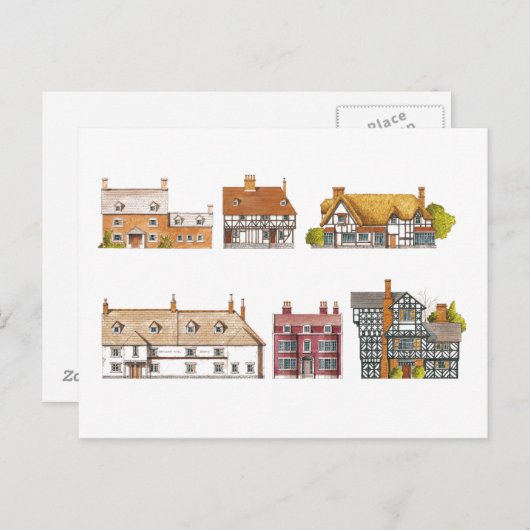 Groot-Brittannië. Plattelandshuizen Briefkaart (Voorkant / Achterkant)