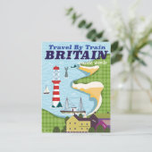 Groot-Brittannië poster  treinvakantie Briefkaart (Staand voorkant)