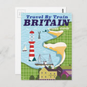 Groot-Brittannië poster  treinvakantie Briefkaart (Voorkant / Achterkant)