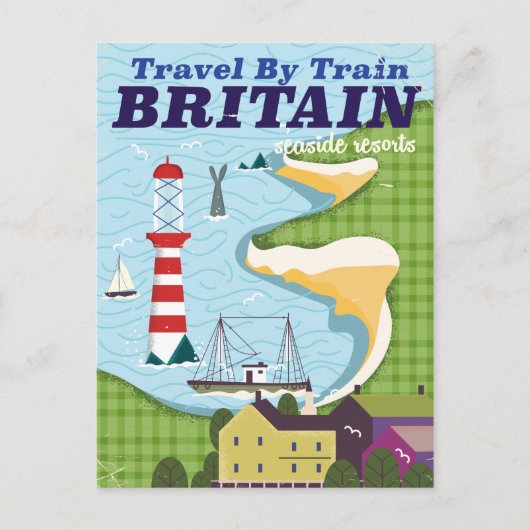 Groot-Brittannië poster  treinvakantie Briefkaart (Voorkant)