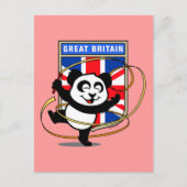 Groot-Brittannië Rhythmic Gymnastics Panda Briefkaart (Voorkant)