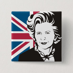 Groot-Brittannië rouwt om Margaret Thatcher, Enge Vierkante Button 5,1 Cm