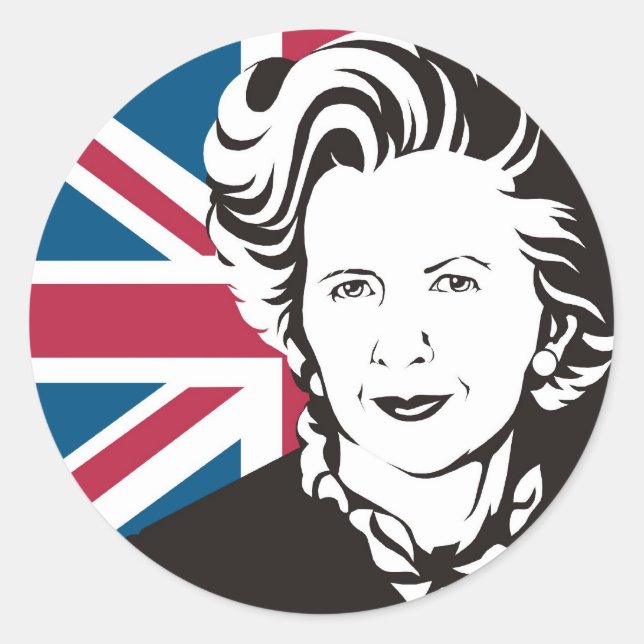 Groot-Brittannië rouwt om Margaret Thatcher, Engel Ronde Sticker (Voorkant)