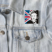 Groot-Brittannië rouwt om Margaret Thatcher, Engel Vierkante Button 5,1 Cm (In situ)