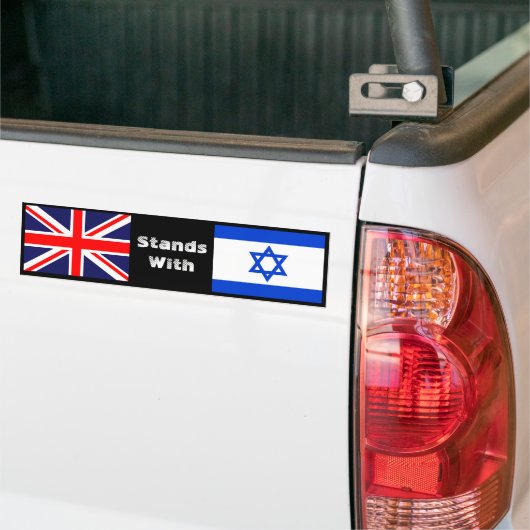 Groot-Brittannië staat met Israël Bumpersticker (Op Truck)