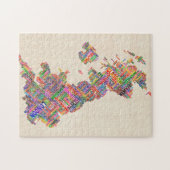 Groot-Brittannië - Statistische kaart Legpuzzel (Horizontaal)