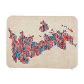 Groot-Brittannië - Statistische kaart Magneet (Horizontaal)