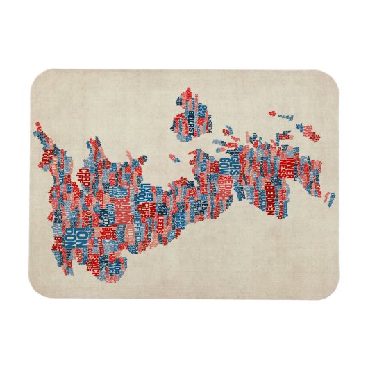 Groot-Brittannië - Statistische kaart Magneet (Horizontaal)