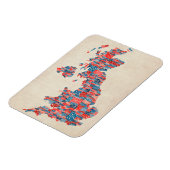 Groot-Brittannië - Statistische kaart Magneet (Linkerzijde)