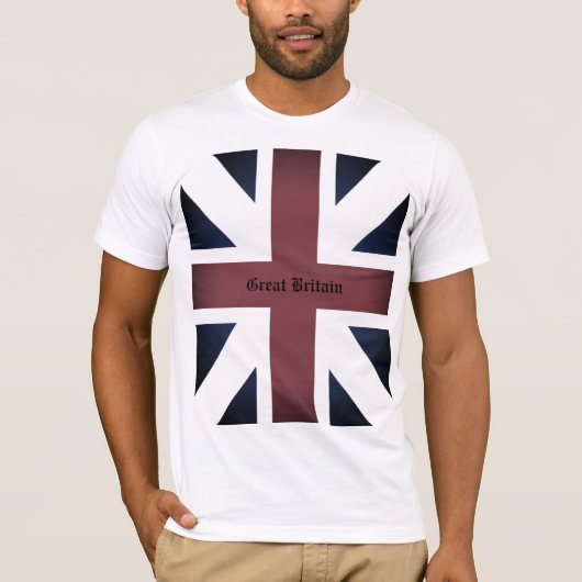 Groot-Brittannië T-Shirt - 1707 vlag (mouseffect) (Voorkant)