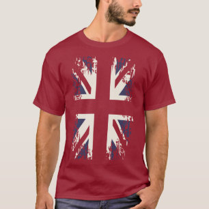 Groot-Brittannië "Union Jack" (vlag van het Veren T-shirt