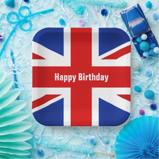 Groot-Brittannië Verenigd Koninkrijk Britse vlag Papieren Bordje (Feest)