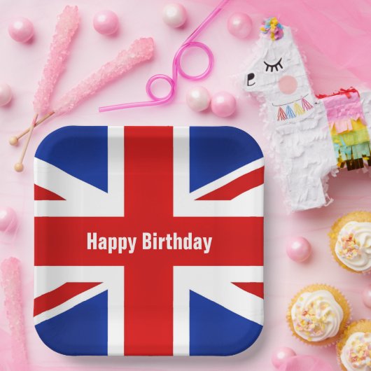 Groot-Brittannië Verenigd Koninkrijk Britse vlag Papieren Bordje (Feest)