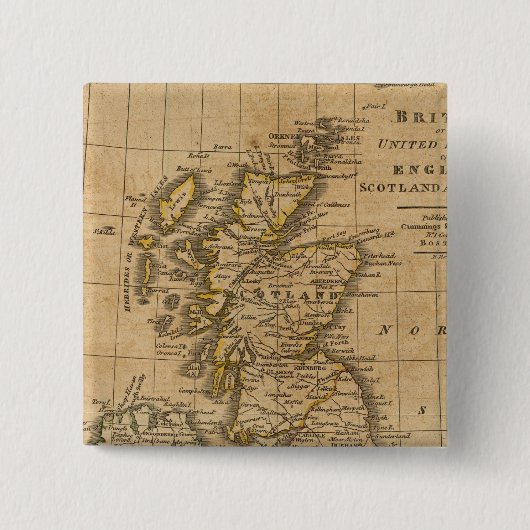 Groot-Brittannië Vierkante Button 5,1 Cm (Voorkant)