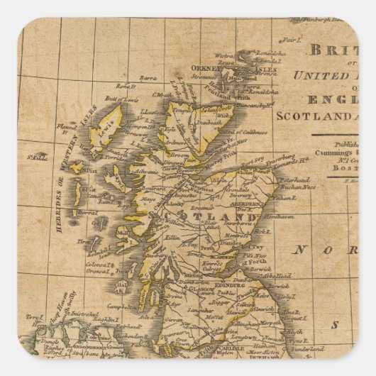 Groot-Brittannië Vierkante Sticker (Voorkant)