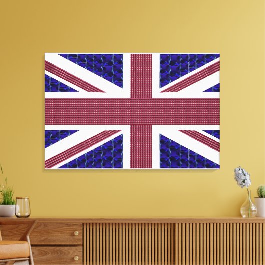 Groot-Brittannië Vlag Uitgerekt Canvas Print (Insitu (Woonkamer))