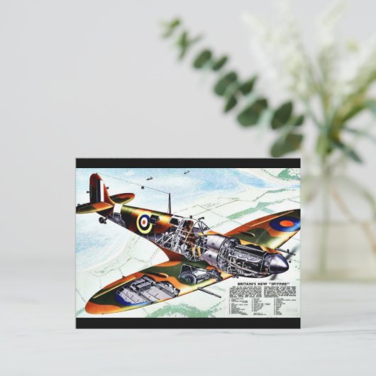 Groot-Brittannië's nieuwe spitfire Briefkaart (Staand voorkant)