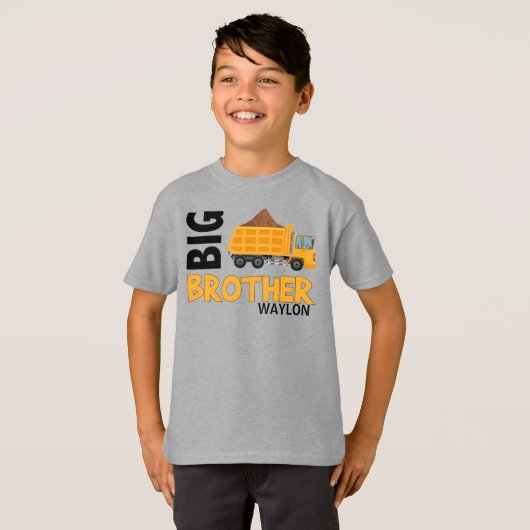 Groot broertje bouwwagen t-shirt (Voorkant volledig)