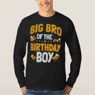 Groot broertje van de verjaardagsjongen bouwvakker t-shirt