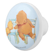 Groot bruin Beer helpt kleine gele Beer Keramische Knop (Rechts)