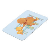 Groot bruin Beer helpt kleine gele Beer Magneet (Linkerzijde)