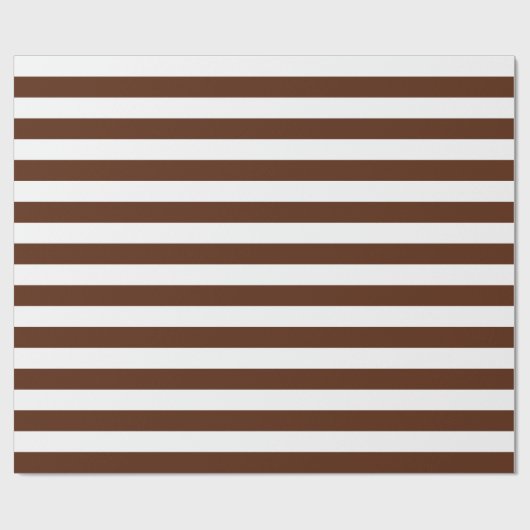 Groot bruin en wit stroperpapier cadeaupapier (Vlak)