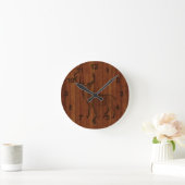 Groot Buck carved wood Effect Ronde Klok (Huis)