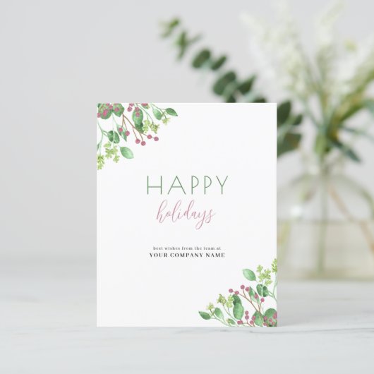 Groot budget voor zakelijke vakantiekaart (Staand voorkant)