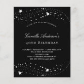 Groot budget voor zwarte zilveren sterren flyer (Voorkant)