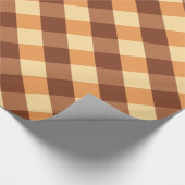Groot Buffalo geruit, lichtbruin en goudgeel Cadeaupapier (Hoek)