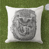 Groot buitenkussen schattig slaperig Hedgehog ontw (Gras)