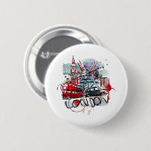 groot busje london landmark ronde button 5,7 cm (Voorkant /achterkant)