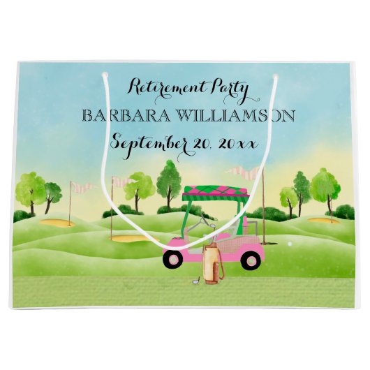 Groot cadeau bij pensionering groot cadeauzakje (Voorkant)