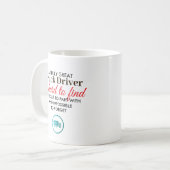 Groot cadeau voor vrachtwagenchauffeur met naam koffiemok (Voorkant links)