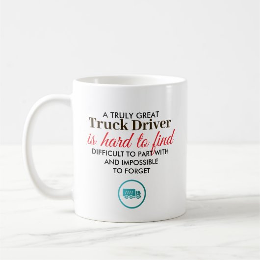 Groot cadeau voor vrachtwagenchauffeur met naam koffiemok (Links)