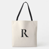 Groot canvas met aangepaste naam tote bag (Voorkant)