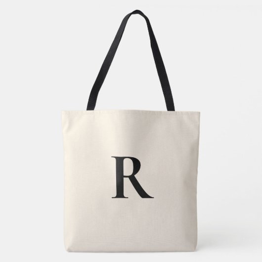 Groot canvas met aangepaste naam tote bag (Voorkant)