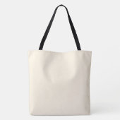 Groot canvas met aangepaste naam tote bag (Achterkant)
