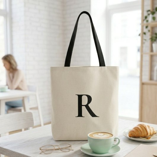 Groot canvas met aangepaste naam tote bag