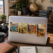 Groot Canyon Vintage Zuidwest Landschap Vierkante Sticker