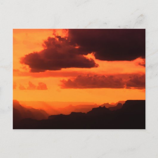 Groot Canyon Zonsondergang Briefkaart (Voorkant)
