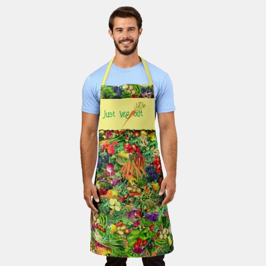 (Groot) Chef Cookout groenten Schort (Gedragen)