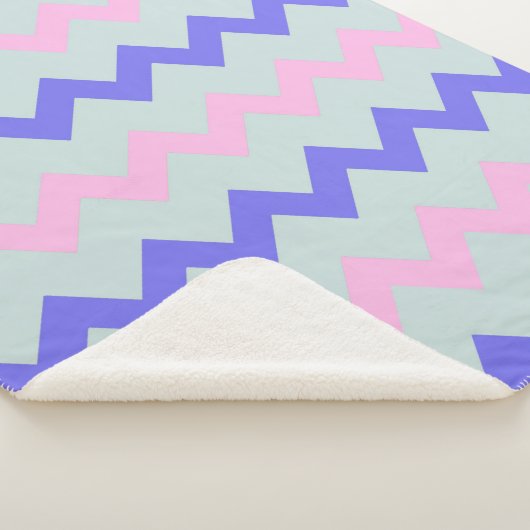 Groot chevron-patroon sherpa deken (3/4)