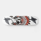 Groot Chief Feather Design Skateboard (Horizontaal)