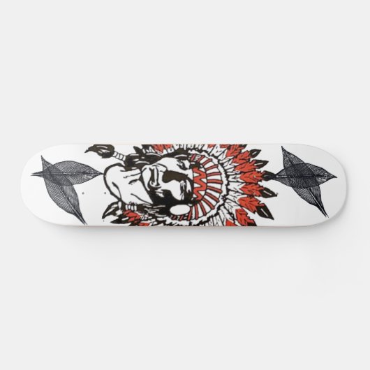 Groot Chief Feather Design Skateboard (Horizontaal)