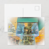 Groot cilindrisch aquarium briefkaart (Voorkant / Achterkant)