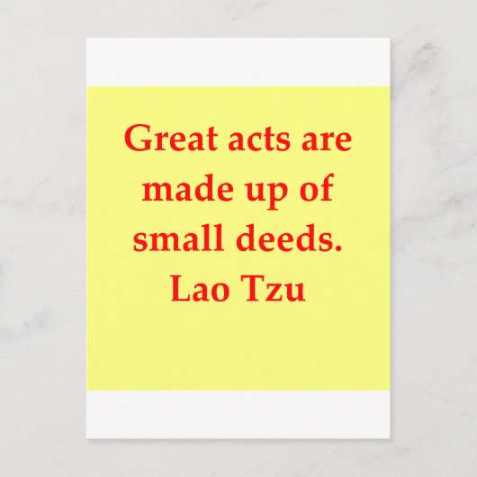 groot citaat Lao Tzu Briefkaart (Voorkant)
