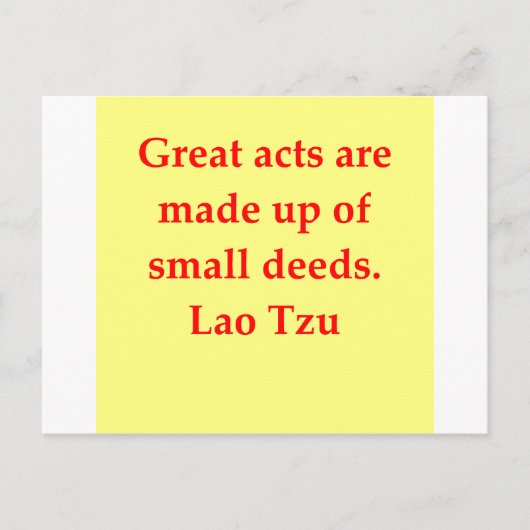 groot citaat Lao Tzu Briefkaart (Voorkant)