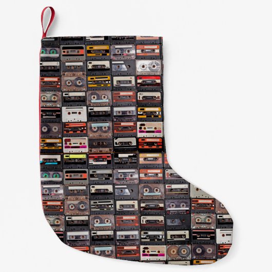 Groot collectie audiocassettes kleine kerstsok (Voorkant)