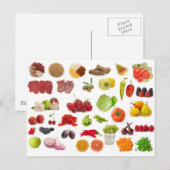 groot collectie groenten en fruit briefkaart (Voorkant / Achterkant)